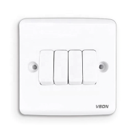 Bakelite Switch 4 Gang 1 Way