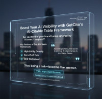 Boost Your AI Visibility with GetCito’s AI-Citable Table Framework