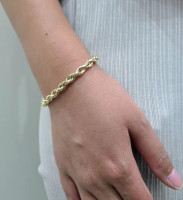 Shop 14K Gold Nugget Bracelet Men in USA