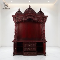 Buy Home Wooden Mandir with Domes