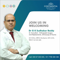 Dr G K Sudhakar Reddy, FRCS Tr & Orth (U.K), MCh, Dip Sports, M.S Ortho Joint replacement, Arthroscopy & Trauma Surgeon