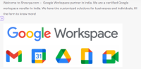 Google Workspace for Business | Shrevya Technologies