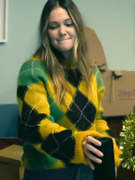 Jingle Bell Heist Olivia Holt Argyle Sweater