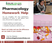 Struggling with Pharmacology Homework? Get Expert Help Today!