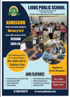 ???? Admissions Open for 2025-26 for Lions Public School Dhankot, Gurugram