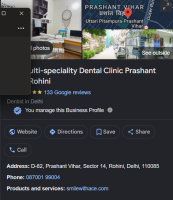 ace multispeciality dental clinic prashant vihar rohini