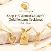 Shop 14K Women & Mens Gold Pendants Necklace in USA, Texas goldenlinq