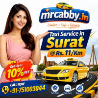 Taxi Service in Surat @ Rs. 11/Km – Book at Best Fare