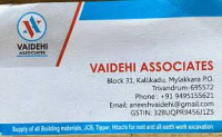 VAIDEHI ASSOCIATES|Building material supplies in Trivandrum|Earth movers in Trivandrum