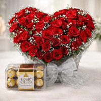 Order Romantic Rose and Chocolate Arrangement