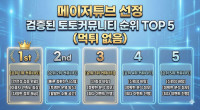 메이저튜브 선정 검증된 토토커뮤니티 순위 TOP 5 (먹튀 없음)