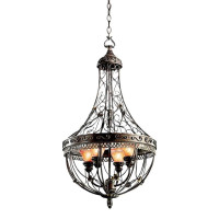 Hand Forged Iron Ten Light Chandelier