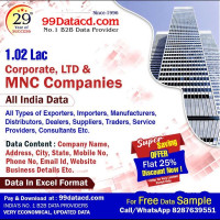 Verified Indian MNC Companies List - 99Datacd