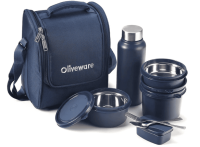 Oliveware Glass Lunch Box with Napkin – Smart, Stylish & Spill-Proof