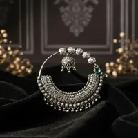 Pahadi Suhagan Nath – Traditional Silver Bridal Nose Ring